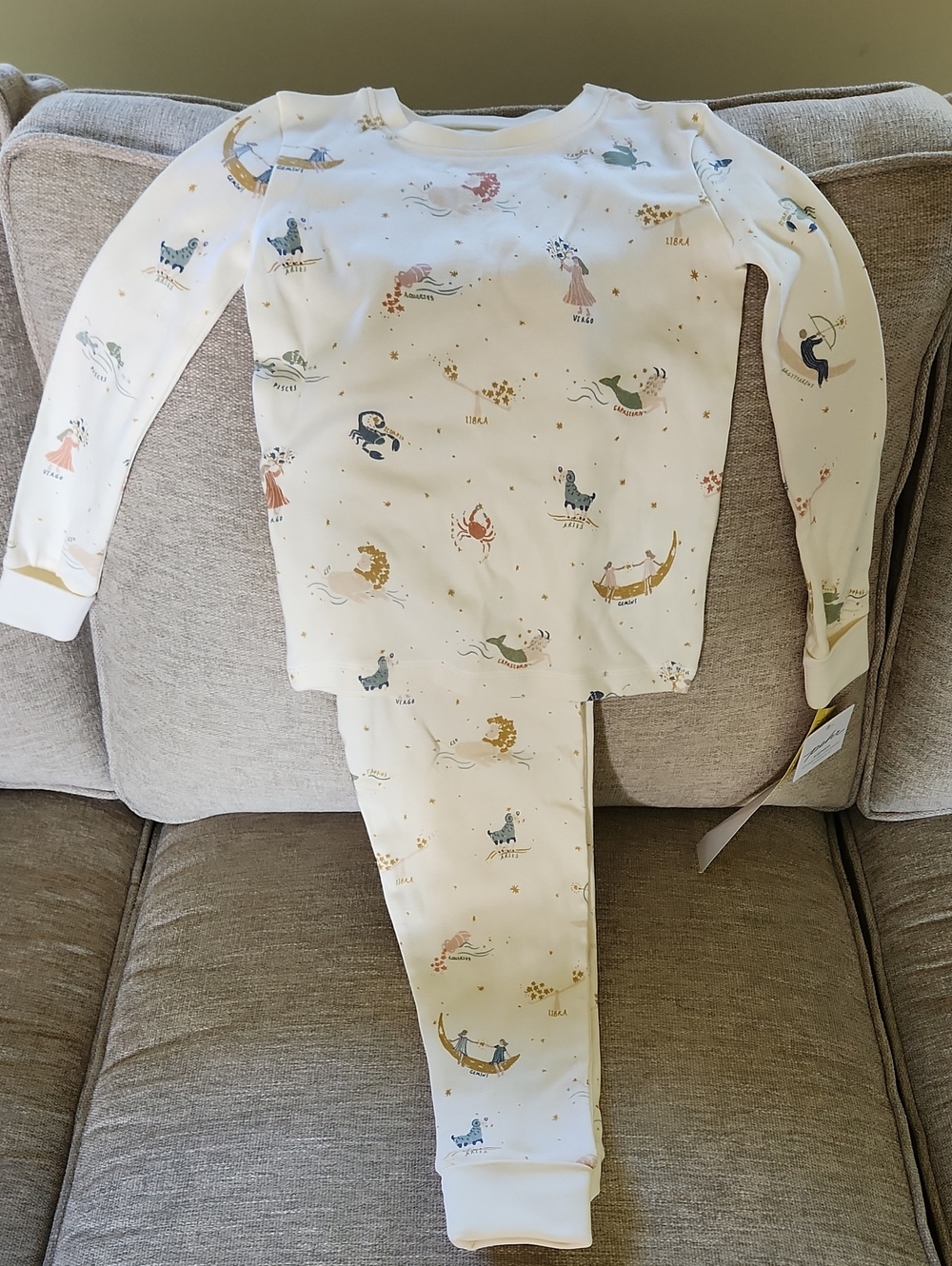 NWT Pehr Ribbed Orhanic Cotton Pajamas Big Kid 6-7T